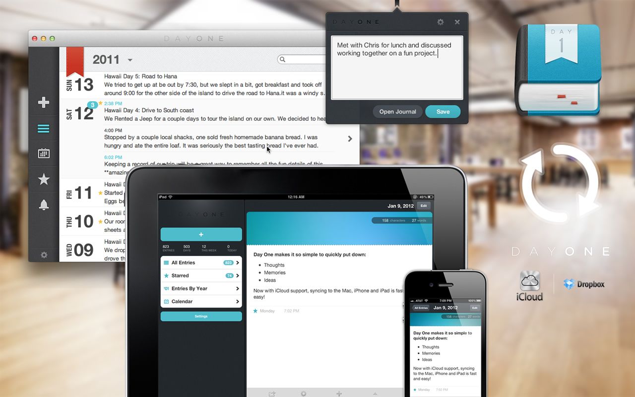 diary app for iphone and mac